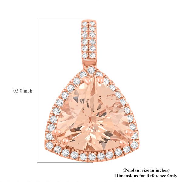 AAA Morganit und Diamant Anh&auml;nger in 417 Ros&eacute;gold - 5,05 ct. image number 4