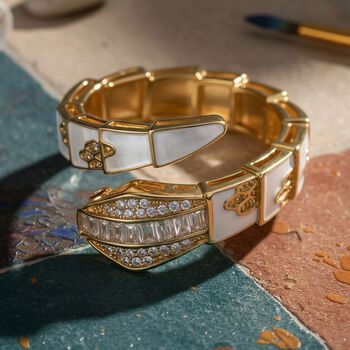 Wei&szlig;er Zirkonia Ring Nickelfreies Messing emailliert (Gr&ouml;&szlig;e 16.00)