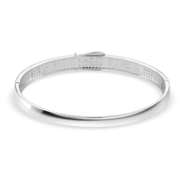 Weißer Zirkonia Armreif ca. 19 cm Nickelfreies Messing Standard image number 5