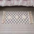 Tufting Teppich mit Quaste, Größe: 57x90 cm, Blau image number 1