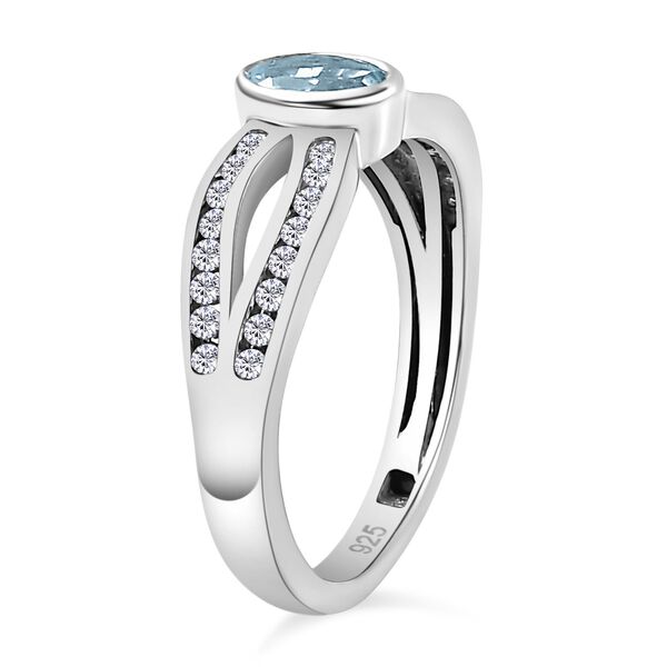 Espirito Santo Aquamarin Ring, 925 Silber platiniert, ca. 1,04 ct image number 5