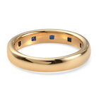 Kanchanaburi blauer Saphir-Bandring, 925 Silber Gelbgold Vermeil, 0,40 ct. image number 5