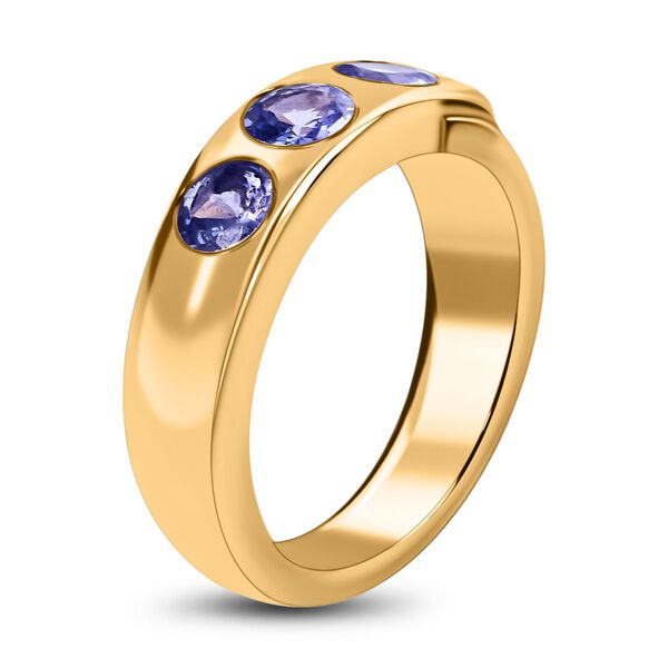 Tansanit Ring 925 Silber vergoldet  ca. 0,83 ct image number 5