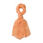 LA MAREY - 100% Maulbeeren-Seidenschal, Chiffon, 110x180 cm, Hellorange