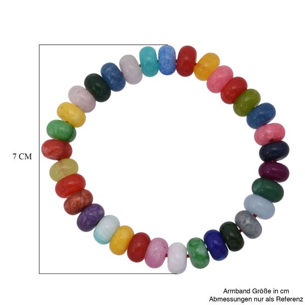 Mehrfarbiger Achat Armband 19 cm ca. 166,50 ct. image number 3
