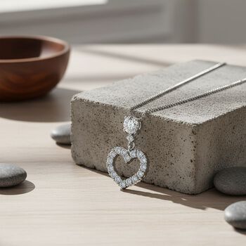 RADIANTA GRA zertifiziert Moissanit (D-VVS) Schmuckset ca. 45 cm 925 Silber rhodiniert ca. 1.05 ct