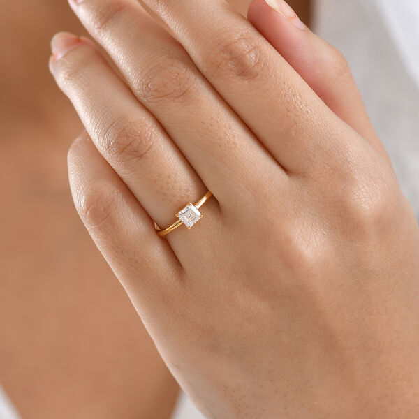 LUXURIANT SGL zertifizierter VS-EF Labor Diamant Ring im Asscher-Schliff - 0,50 ct. image number 2