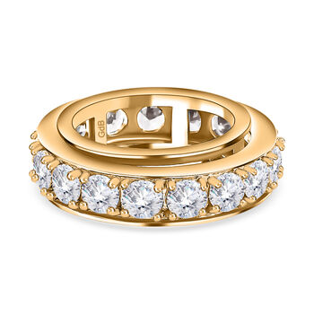 Wei&szlig;er Zirkonia Spinning-Ring, goldfarben (Gr&ouml;&szlig;e 16.00)