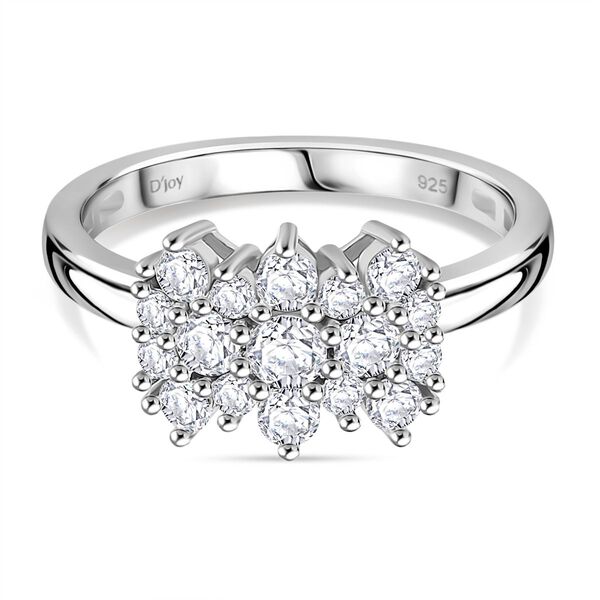 RADIANTA GRA zertifiziert Moissanit (D-VVS) Ring 925 Silber rhodiniert (Gr&ouml;&szlig;e 16.00) ca. 1.07 ct