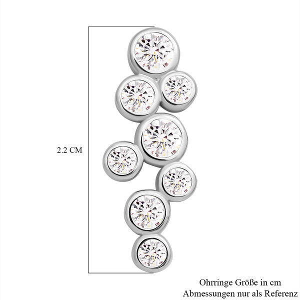 Lustro Stella - Weiße Zirkonia-Ohrringe, 925 Silber rhodiniert ca. 0,60 ct image number 3