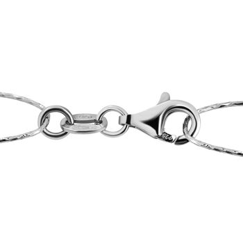 Ovale Giotto-Halskette mit Diamantschliff-Muster, 75 cm