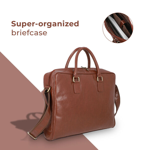 LA MAREY - Crossbody-Tasche aus naturfreundlichem Kunstleder, Braun image number 2