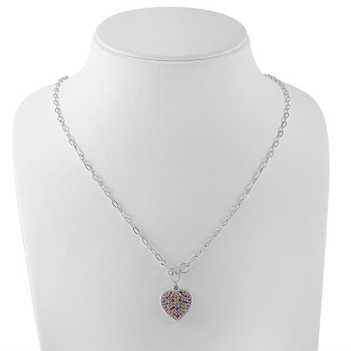 Mehrfarbige Saphir Halskette, ca. 1,49 ct. image number 1