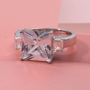 Lustro Stella Wei&szlig;er Zirkonia Trilogie Ring