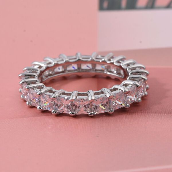 Lustro Stella Weißer Zirkonia Eternity Ring image number 1