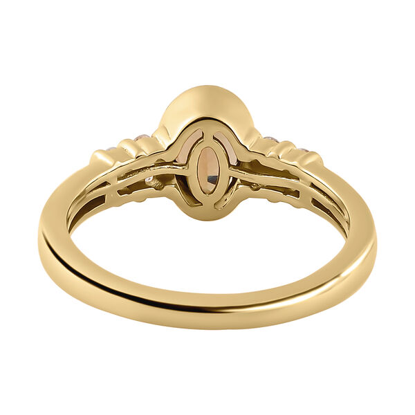 Nat&uuml;rlicher, goldener Tansanit und Zirkon-Ring - 1,02 ct. image number 6