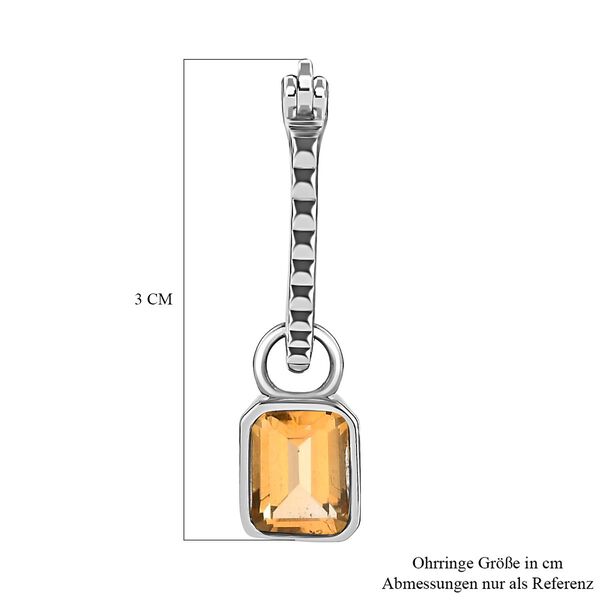 Citrin Ohrringe, Edelstahl, ca. 2.81 ct image number 4