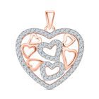 Lustro Stella Weißer Zirkonia Anhänger 925 Silber rhodiniert