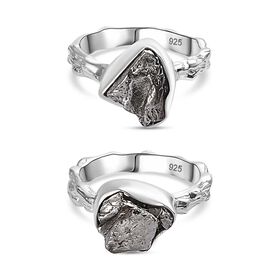 2er-Set- Meteorit Ring - 17 ct.