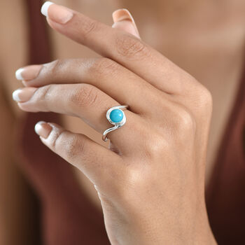 D'Joy Sleeping Beauty T&uuml;rkis Ring 925 Silber rhodiniert (Gr&ouml;&szlig;e 17.00) ca. 1,14 ct