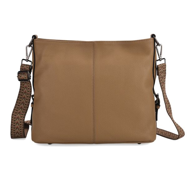 Leder-Crossbody-Tasche mit 3 Tragevarianten, 32x12x25 cm, Hell-Khaki image number 0