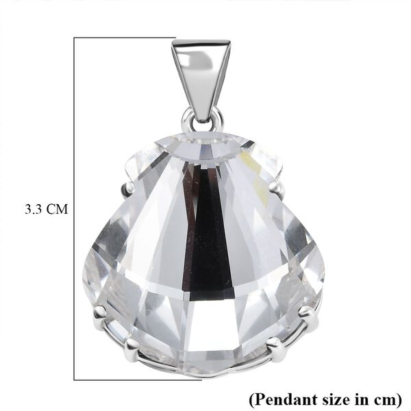 J Francis gefertigt mit SWAROVSKI- Weißer Swarovski Kristall Anhänger image number 7