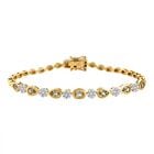 AAA Turkizit Armband ca. 20 cm 925 Silber Gelbgold Vermeil ca. 3,61 ct