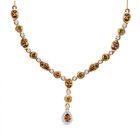 Natürliche, goldene Tansanit und Zirkon-Halskette, 45cm - 6,34 ct. image number 0