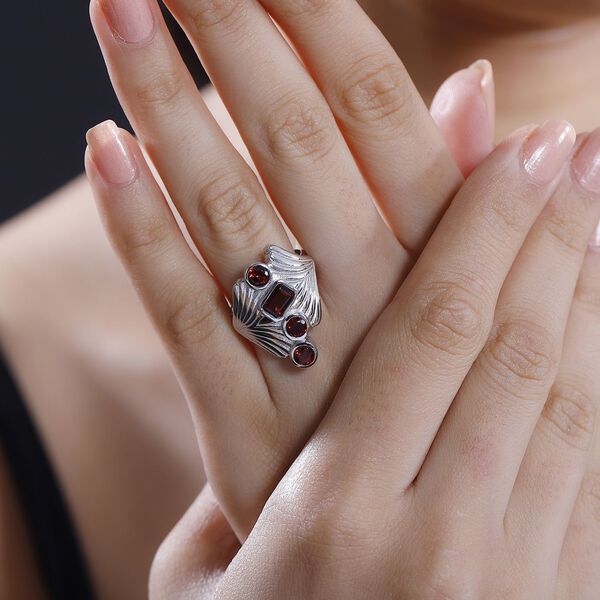 Roter Granat Ring Messing (Gr&ouml;&szlig;e 17.00) ca. 1,90 ct image number 3