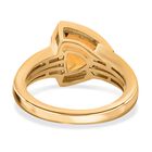AA Serra Gaucha Citrin, Weißer Zirkon Ring, 925 Silber Gelbgold Vermeil, (Größe 17.00) ca. 2.26 ct image number 5