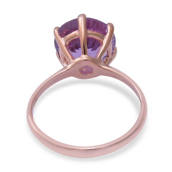 Rose De France Amethyst Solitär Ring 925 Silber Rosevergoldet image number 4