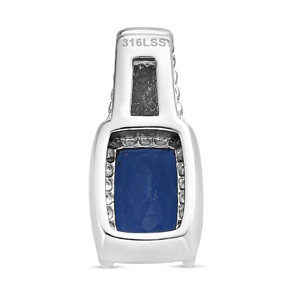 Ceylon Farbe Quarz Ring und Anh&auml;nger Schmuckset, Edelstahl ca. 3.37 ct image number 9