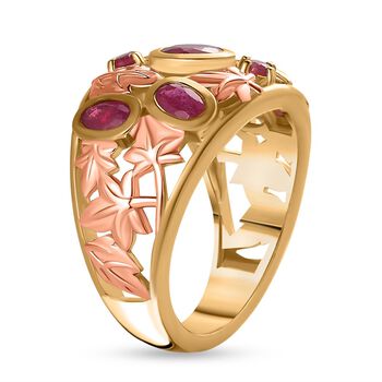 GP Italian Garden Kollektion - Afrikanischer Rubin und Kanchanaburi blauer Saphir-Ring -  2,46 ct.