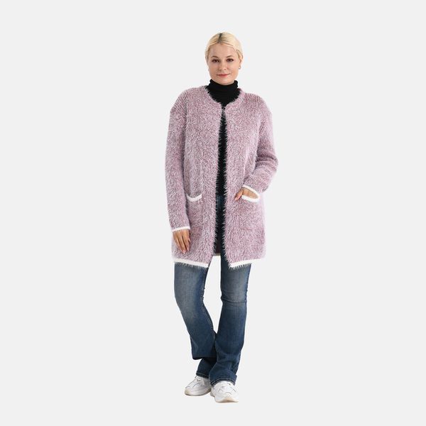 Kuschelweicher, langer Übergangs-Cardigan mit 2 Taschen, gestrickt, Rot image number 0