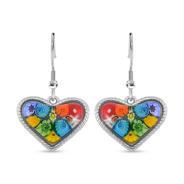 Herz Ohrringe im Murano-Stil