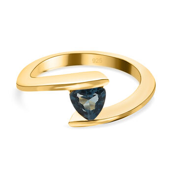 London Blau Topas Ring, ca. 0,58 ct