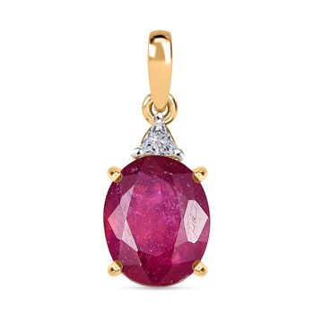 D'Joy afrikanischer Rubin und Moissanit Anh&auml;nger - 4,24 ct.