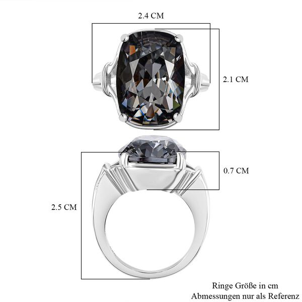 J Francis gefertigt mit SWAROVSKI- Silberner Nacht-Swarovski-Kristall-Ring image number 7