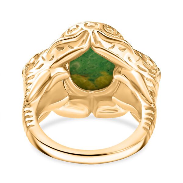 Gr&uuml;nes T&uuml;rkis Ring Nickelfreies Messing (Gr&ouml;&szlig;e 17.00) ca. 4,43 ct image number 6