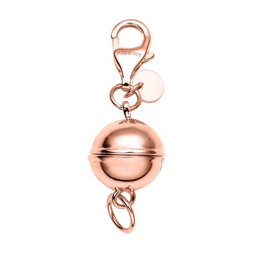 Magnetschließe, 925 Silber rosévergoldet 9mm Kugel