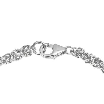 Handgefertigte Verlaufs K&ouml;nigskette Armband, 925 Silber rhodiniert ca. 19 cm ca. 9,51g