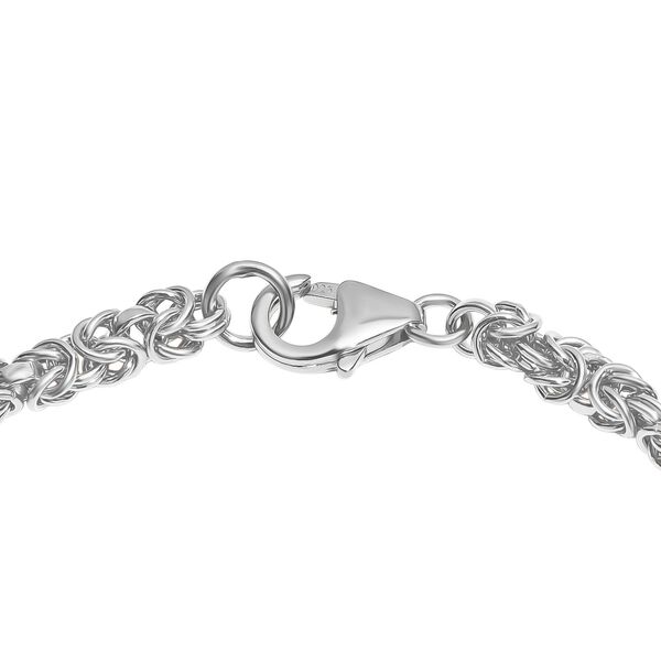 Handgefertigte Verlaufs K&ouml;nigskette Armband, 925 Silber rhodiniert ca. 19 cm ca. 9,51g image number 4