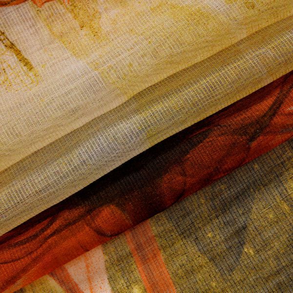 LA MAREY - Luxuri&ouml;ser Floral-Print Schal, Merinowolle und Maulbeerseide, blau/lila image number 3