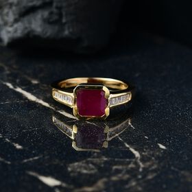 D'Joy Afrikanischer Rubin und Diamant Ring - 2,74 ct.