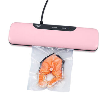 HOMESMART Vakuumverpackungsmaschine, inklusive 20 Beutel, Abmessung 37,5x18,5x8,5 cm, Rosa