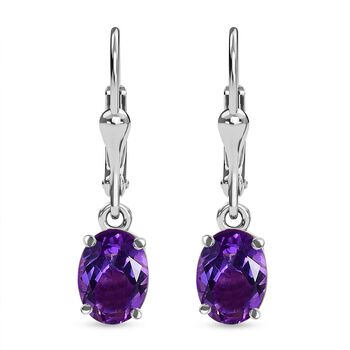 Afrikanische Amethyst Ohrringe, 925 Silber ca. 2,28 ct