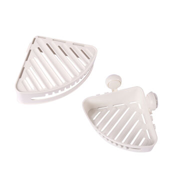 Dreieckiger Eckschrank, Gr&ouml;&szlig;e 25,5x25,5x10,5 cm, Wei&szlig;