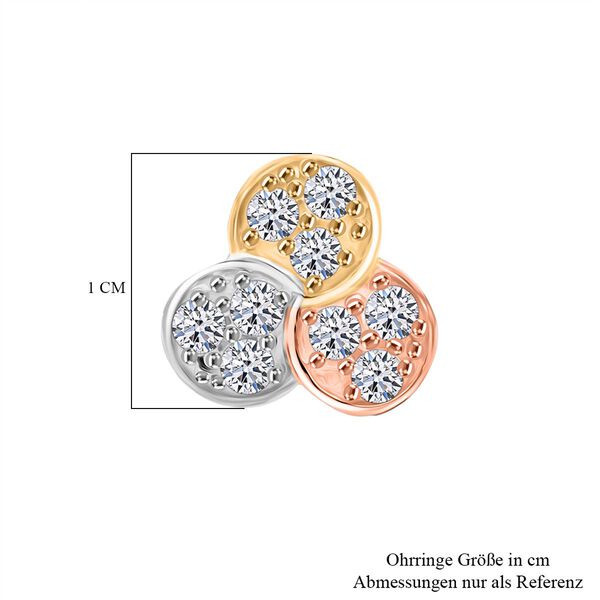 LUXURIANT SI-GH Labor Diamant dreifarbige Ohrringe - 0,50 ct. image number 4