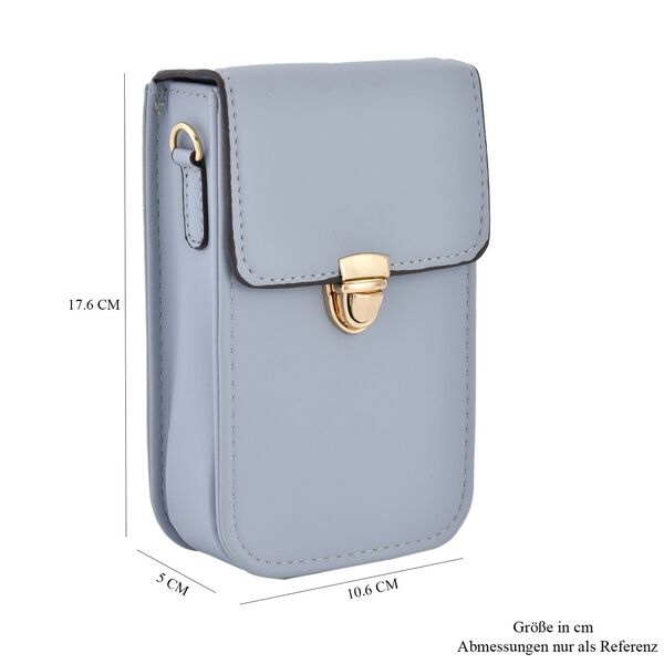 Crossbody Tasche mit RFID Schutz, 10,6x17,6x5cm, Riemen 117cm, blau image number 7