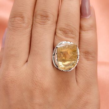 Citrin-Ring, 925 Silber  ca. 15,34 ct